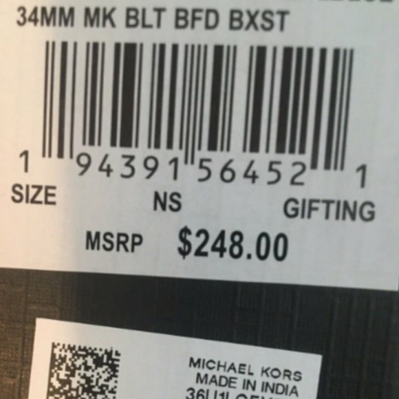 NWT MK Michael Michael Kors 2 Peice For Him Set Signature Men's MK Belt Wallet - Picture 8 of 13